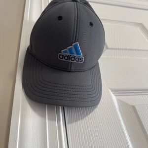 Adidas Charcoal Cap with Blue Logo